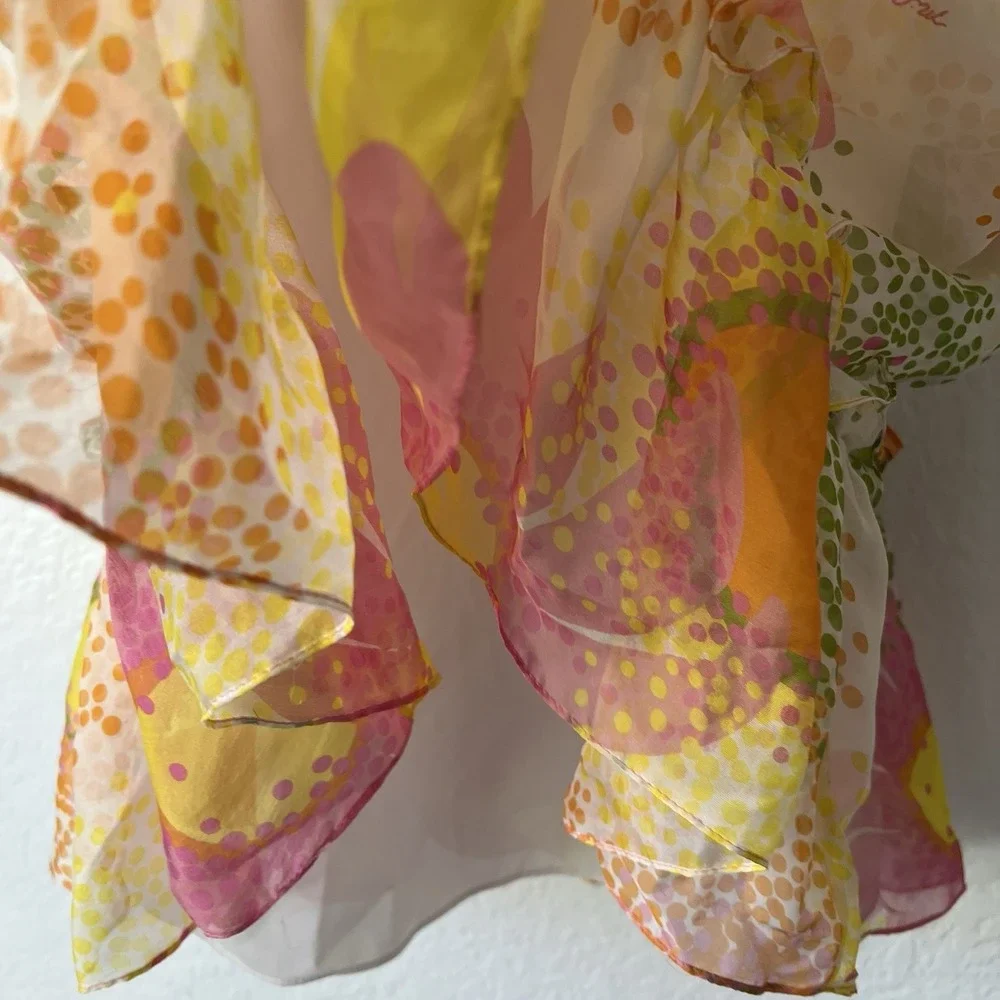 Milly Of New York Dress Size 6 Babydoll Slip Dress 100% Silk Side Zip Floral Y2K - Picture 4 of 8